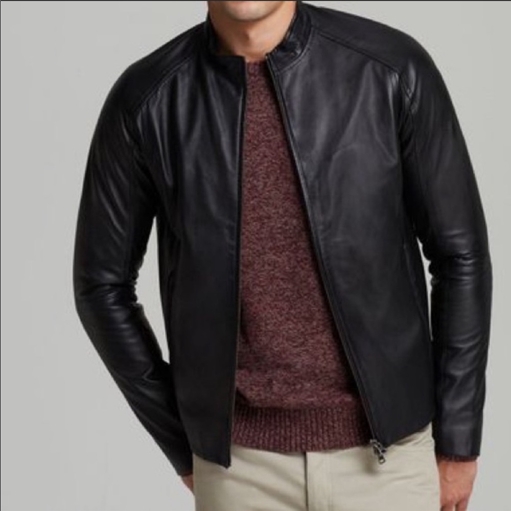 Theory Reague Canis Lamb Leather Jacket | XS